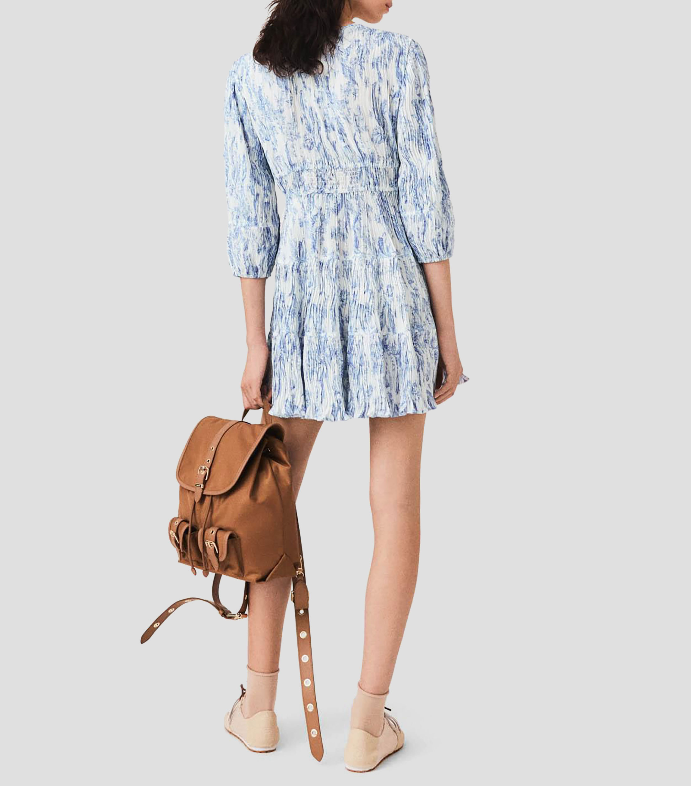 Vestido corto estampado Mujer